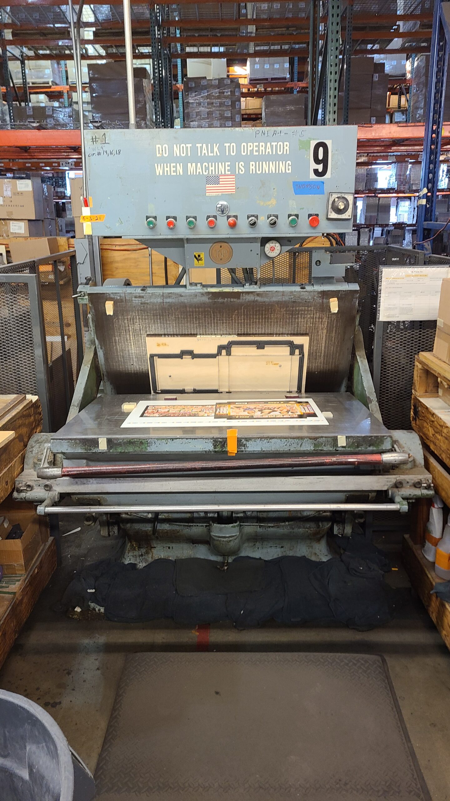 THOMSON DIECUTTER 28x41with air brake model 8-6 Call or Text Dave 714 642 7990