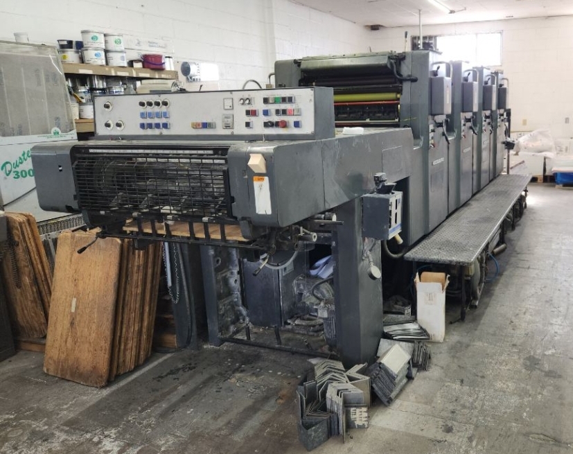 HEIDELBERG MOVH 4 COLOR w/CPC 1987? Call or Text or whatsapp 714 642 7990 being sold exsite California